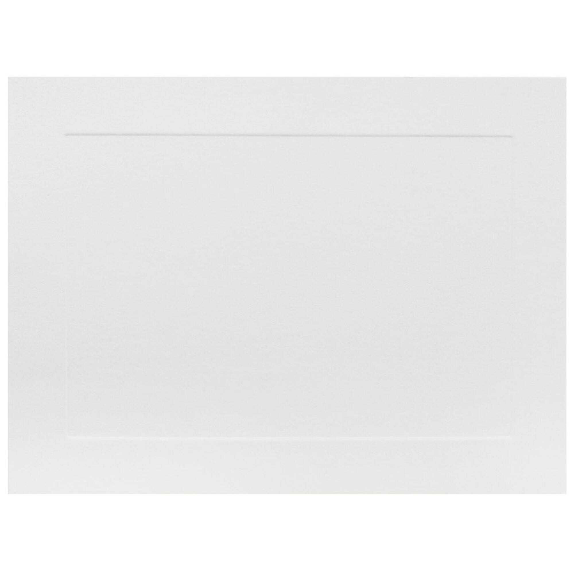 JAM Paper 5" x 6" White Panel Blank Flat Note Cards